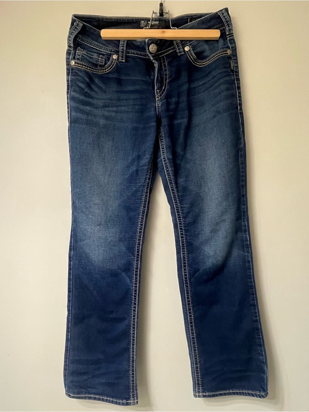 Women’s Retro Silver Bootcut Joga Jeans — Stretch Denim